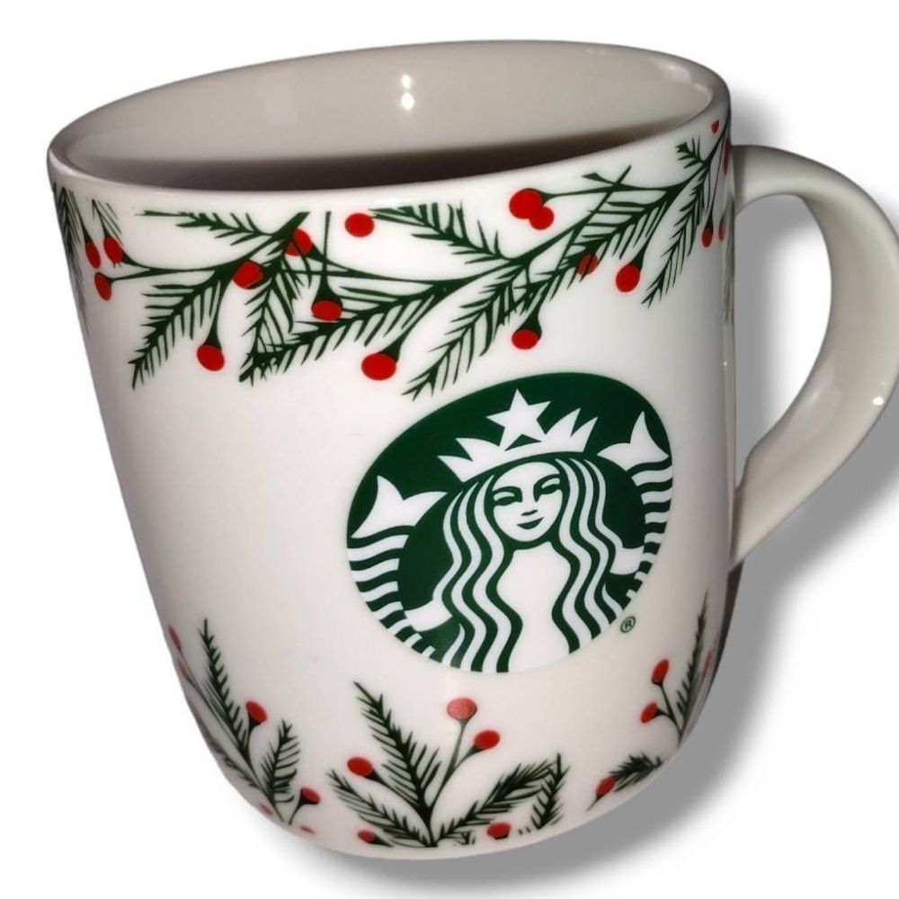 Starbucks Christmas Holiday 2020 Ceramic Coffee Mug 12oz Holly Berry Collection